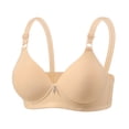thumbnail image 2 of MVRLSH Jelly Bras For Women Womens Striped Three Hook Clasp Wireless Bra Middle Elderly Full Coverage Support Yellow 36-44, 2 of 8