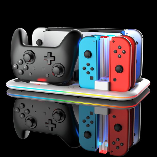 Muelle Del Cargador Base de carga Soporte de estante de almacenamiento Soporte de carga para Switch Pro/Joy-Con Controller