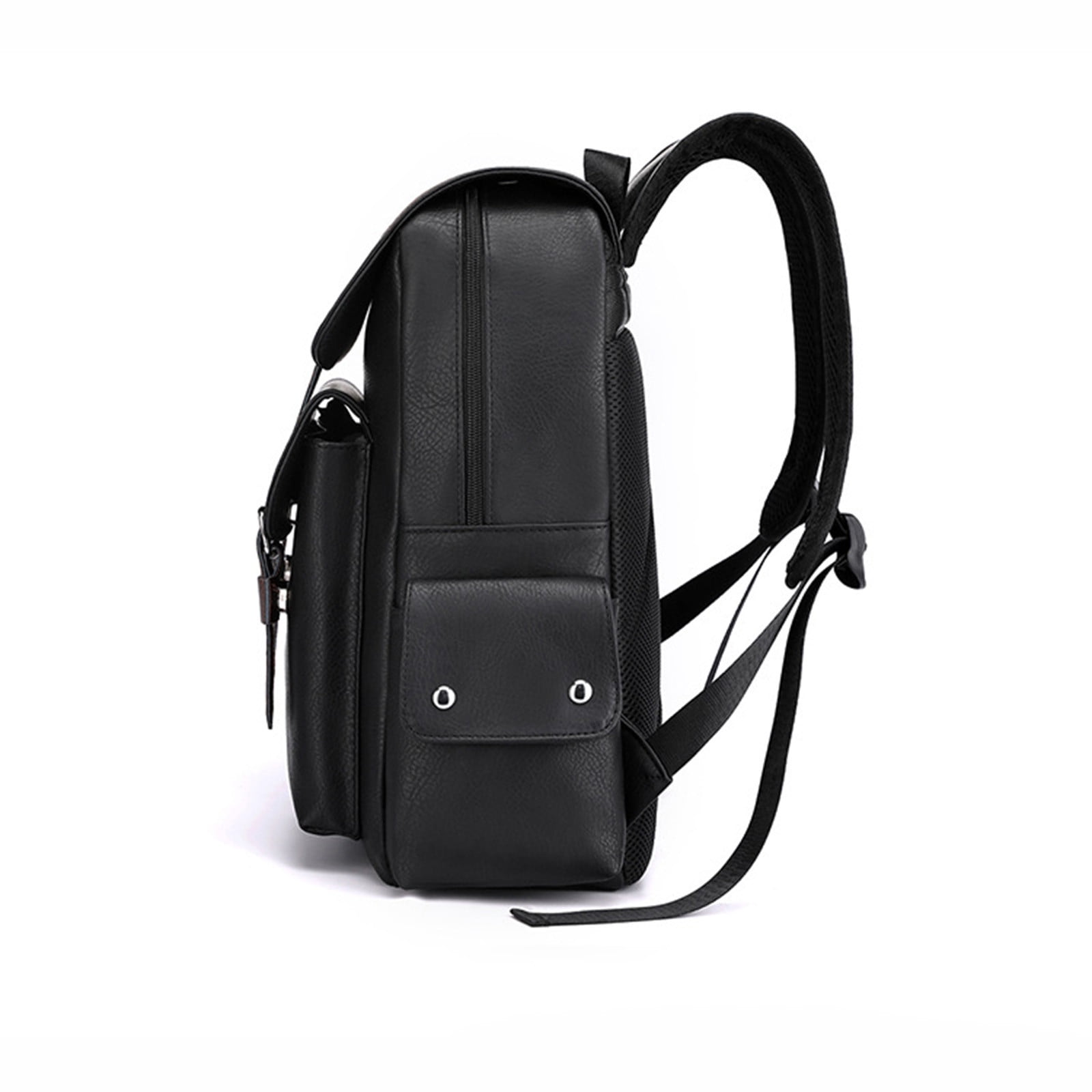 TACILIP Storage Bag, Leather Laptop Backpack for Men, Work Business Travel Office Backpack College Bookbag, Casual Computer Backpack Fits Notebook 15.6 Inch, Organizer