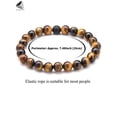 thumbnail image 2 of PULLIMORE 8mm Tiger Eye Stone Bracelets for Men Women Elastic Gemstones Healing Energy Yoga Bracelet Bangle, 2 of 8