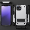 thumbnail image 7 of JTCASES for iPhone 14 Case, Foldable Kickstand Heavy Duty Protective Rugged Hybird Anti-slip Shockproof/Drop Resistant PC TPU Shell for iPhone 14, White, 7 of 7