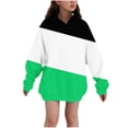 thumbnail image 3 of MKOSPLRT Kids Oversized Hoodies with Pocket 3-14Y Color Block Fall Pullover Long Sleeve Casual Sweatshirts Teen Girl Hoodie, 3 of 6