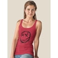 thumbnail image 2 of Grunge Spray Dripping Face Racerback Tank Women -Image by Shutterstock, Female x-Large, 2 of 4