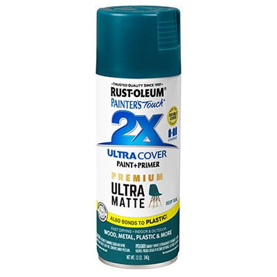 - RUST-OLEUM 331185 Painters Touch 2 X 12 OZ Deep Teal Matte Spray Paint