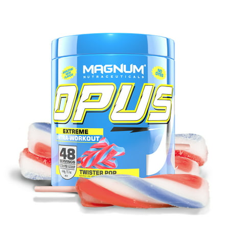 Magnum Nutraceuticals Opus Intra-Workout - 48 Servings - Twister Pop - Stimulant-Free Pre/Intra-Workout - More Energy - Muscle Growth - Delicious