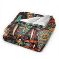 thumbnail image 4 of YIVIOYIL Boho Elephant Blanket – Colorful Mandala Floral Flannel Throw – Elephant Gifts For Women Men Adults Or Room Decoration 50x40, 4 of 6