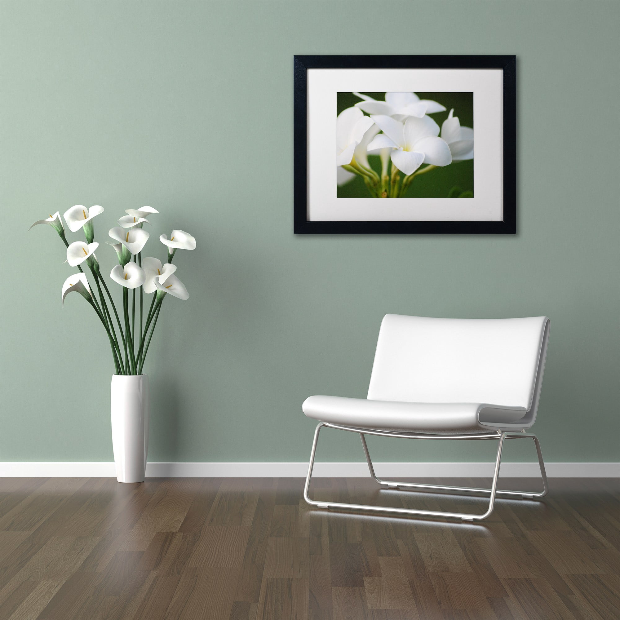 Trademark Fine Art "Picture Perfect" Canvas Art by Monica Mize, White Matte, Black Frame