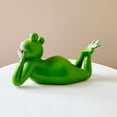 thumbnail image 4 of Yucurem Funny Frog Figurines, Resin Hanging Sculpture Outdoor Statue Plant Pot Decorations for Home Garden Fence Balcony Patio Lawn Yard Ornaments (Lying), 4 of 7