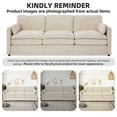 thumbnail image 3 of AECOJOY 89" Comfy Sofa Couch for Living Room, 3 Seats Large Modern Chenille Sofa with 2 Removable Pillows, Oversized Cozy Cloud Couch for Apartment (Cream White), 3 of 10