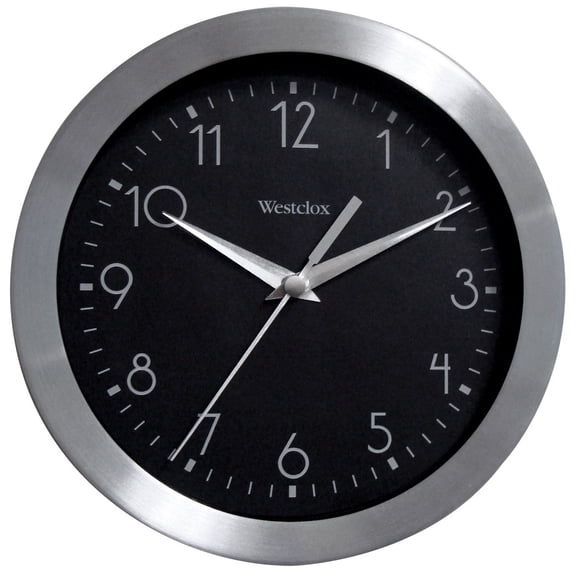 36001A- Westclox 9" Aluminum Wall Clock