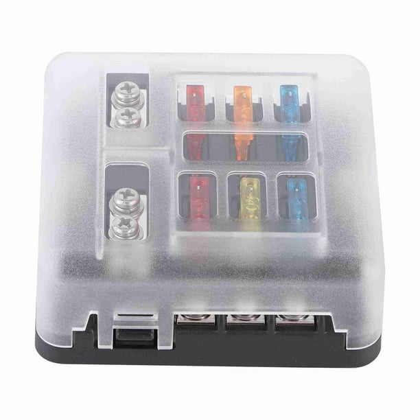 Portafusibles Para Automóvil, Caja De Fusibles De 6 , Bloque De Fusibles, Retardante De Llama 30 A Para Automóviles Ecológicos, Autobuses Modificados