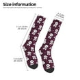 thumbnail image 2 of Daiia Sports Socks skull with hearts Printed Novelty Crew Socks for Men Women Knee High Socks Cotton Socks Soft & Breathable Support Unisex Socks, 2 of 6