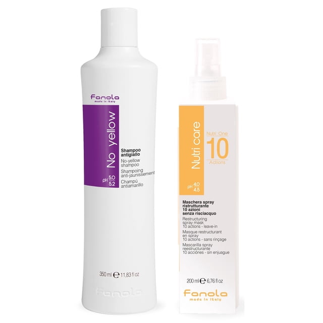 Fanola No Yellow Champú 350 ml & Fanola Nutri One Spray 10 Acciones 200 ml