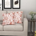 thumbnail image 3 of Orange Flower Pillow Covers 20x20 Inch Set of 2 White and Burnt Orange Throw Pillow Covers Vintage Floral Fall Outdoor Pillowscase Linen Square Cushion Covers for Sofa Couch Bedroom Home Decor, 3 of 6