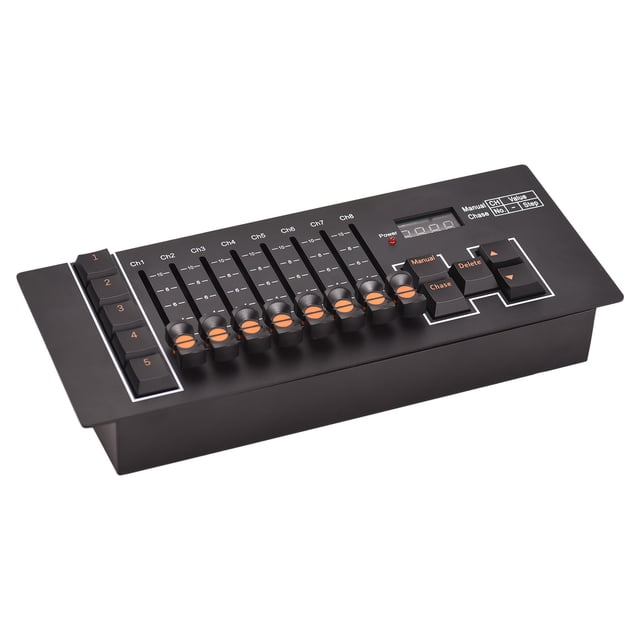 DMX Controller DMX 512 40 Channel Stage DJ Light Controller for DJ Lights Party Light Shows Disco Pub Light Controller Console Panel with Power-off Memory Type-C Rechargeable DMX Light Contr