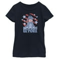 thumbnail image 4 of Disney Winnie The Pooh Eeyore Spangled Girl's Solid Crew Tee, Navy Blue, Large, 4 of 4