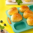 thumbnail image 4 of 1 Pcs Silicone Baguette Pan, Nonstick French Bread Bake Mold,Heat Resistant Baguette Bread Pan,9 Grids Ham Burger Buns Sandwich Rolls Pans,Bread Mold for Baking,French Bread Baking Pan(GN2), 4 of 5