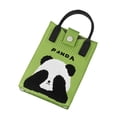 thumbnail image 4 of Bolsa de punto para teléfono para mujeres y niñas, adorable bolso de punto con estampado de panda para teléfono celular Fruta verde, 4 of 8