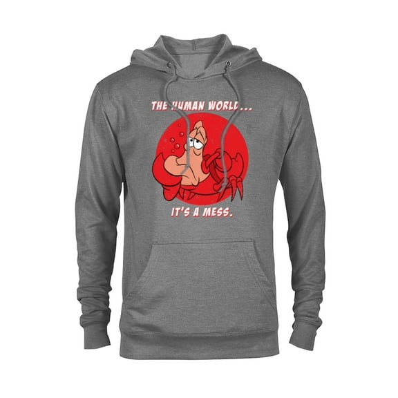 Disney The Little Mermaid Sebastian The Human World T-Shirt - Pullover Hoodie for Adults - Customized-Graphite Heather
