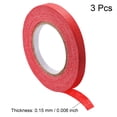 thumbnail image 3 of Uxcell 3Pcs 10mm 0.4 inch Wide 20m 21 Yards Masking Tape Painters Tape Rolls Red, 3 of 5