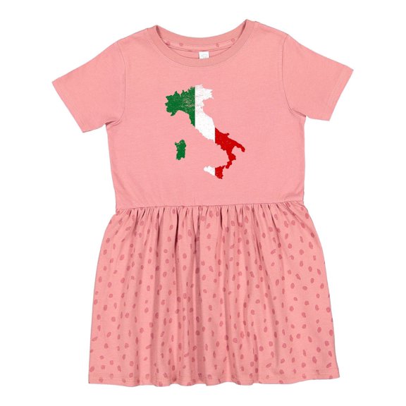 Inktastic Italian Map Flag Girls Toddler Dress