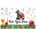 thumbnail image 3 of Yatrandify Football Theme Party Decoration First Year Down Banner Trophy Design Celebration Helmet for Birthday Party Kids Event Decoration, 3 of 6