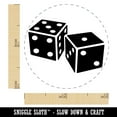 thumbnail image 2 of Pair of Dice Die Self-Inking Rubber Stamp Ink Stamper - Brown Ink - Mini 1/2 Inch, 2 of 7