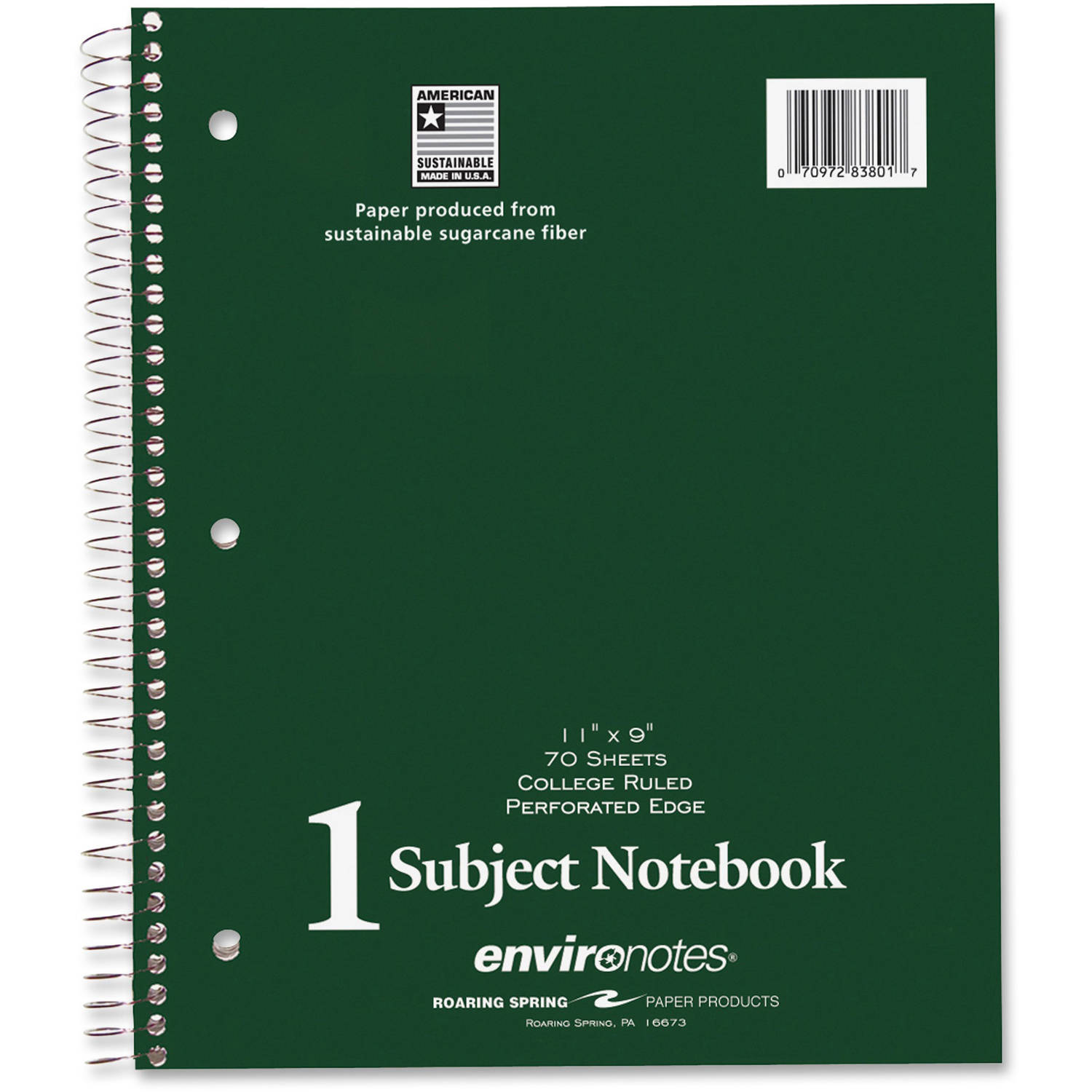 Roaring Spring 1Subject Notebook, Assorted
