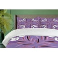 thumbnail image 4 of Ambesonne Mauve Duvet Cover Set, Animal with Wings, 2-Calking, Lavender and White, 4 of 7