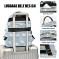 thumbnail image 4 of Fashion Quilted Backpack for Women Lightweight Travel Daypack Casual Bag for Shopping Travel Small Geese and Daisies M, 4 of 7