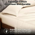 thumbnail image 6 of Superior 400-Thread Count Egyptian Cotton Deep Pocket Sheet Set Of 3 Pieces, Twin-XL, Ivory, 6 of 9