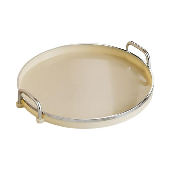 Bandeja de servicio Bandejas de frutas Moderno Medio Multiuso Platos especiales Bandeja de tocador de maquillaje para mesa Fiestas de oficina Encimera , AMARILLO