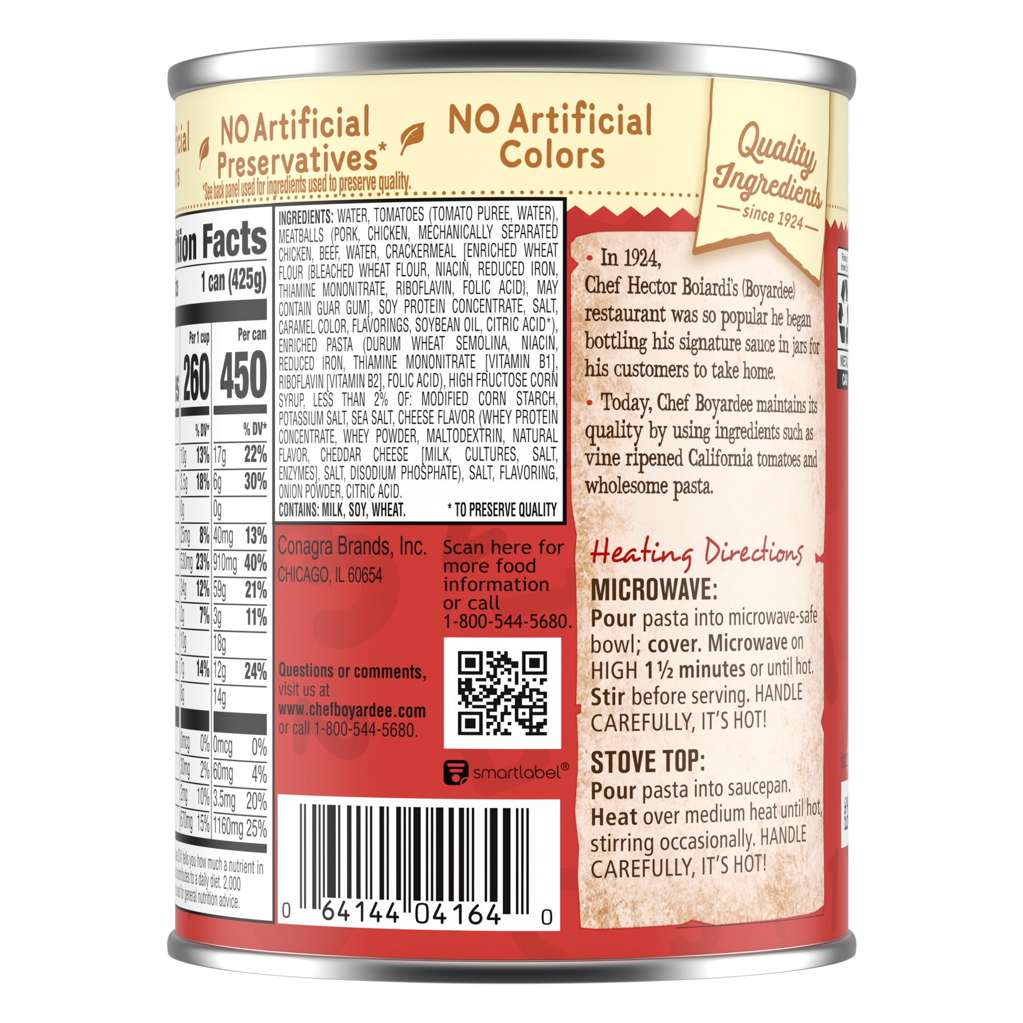 (12 pack) Chef Boyardee Mini ABC's and 123's with Meatballs in Tomato Sauce, Ready-to-Eat Meal, 15 oz. Can