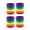 Rainbow Stripes, variant on Couver Striped Sports Wristbands Mens Womens Rainbow, 2 Pairs