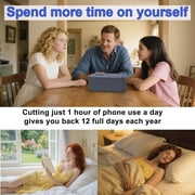 Timed Lock Box - Unplug from Cell Phones, Video Games, Socials, Snacks, Distractions - Time Locking Container - 30 Days Max Timer - Habit Control Tool - Gray