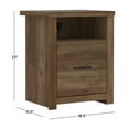 Lancaster Farmhouse End Table with USB Ports and Power Outlet, Knotty