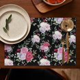 thumbnail image 4 of Pioneer Flower Floral Print Pattern Summer Placemats Table Placemats Set Of 6-Linen Kitchen Washable Placemats Table Mats 12x18 Inch Non-Slip Heat Resistant, 4 of 5