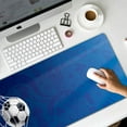 thumbnail image 3 of Extended Gaming Mouse Pad (31.5x11.8 in), Large Non-Slip Rubber Base Mousepad,Waterproof Keyboard Mouse Mat Desk Pad for Work, Game, Office, Home - Football Design, 3 of 5