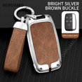 thumbnail image 2 of For land rover B 5 buttons key case freelander  protection cover auto holder shell Zinc alloy+leather Car key case accessories, 2 of 26