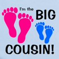 thumbnail image 2 of CafePress - Big Cousin Baby Footprints Infant Bodysuit - Baby Light Bodysuit, Size Newborn - 24 Months, 2 of 4