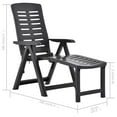 thumbnail image 3 of vidaXL Deckchair Patio Lounge Chair Outdoor Folding Sunlounger Sunbed Plastic, 3 of 25