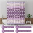thumbnail image 4 of Shower Curtain, Purple Boho Cloth Shower Curtain Sets with 12 Shower Curtain Hooks, Colorful Floral Farmhouse Fabric Shower Curtain, Washable Cute Bathroom Shower Curtains, 72x72 Inches, 4 of 6