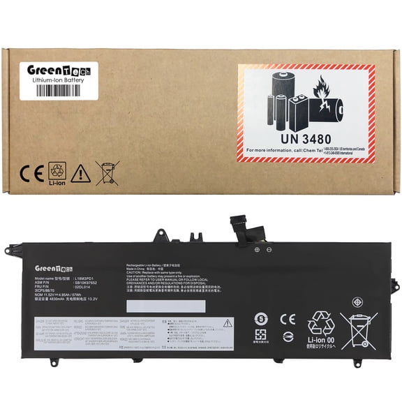 GREENTECH L18C3PD1 BATTERY FOR THINKPAD T14s T490s T495s 57WHR L18M3PD1 02DL013 02DL016 5B10W13878 SB10K97651 02DL014 SB10K97652 L18L3PD1