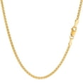 thumbnail image 1 of 14k Yellow Gold Round Wheat Chain Necklace, 2.1mm, 18", 1 of 3