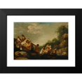 thumbnail image 2 of Dirck van der Lisse 18x14 Black Modern Framed Museum Art Print Titled - Bathing Nymphs, 2 of 5