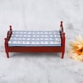 thumbnail image 3 of Cama para casa de muñecas, cama pequeña de madera realista 1:12, cama en miniatura diseñada con precisión, 3 of 8