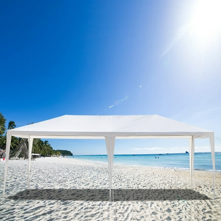 10' x 20' Outdoor White Waterproof Gazebo Canopy Tent with 4 Removable Sidewalls and Windows Heavy Duty Tent for Party