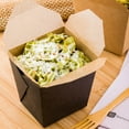 thumbnail image 2 of Bio Tek 26 Ounce Chinese Take Out Boxes, 200 Leak And Grease-Resistant Food To Go Boxes - Tab-Lock, Stackable, Black Paper Take Home Boxes, Recyclable, For Restaurants, Catering, And Parties, 2 of 2