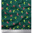 thumbnail image 1 of Soimoi Satin Silk Fabric Straw & Juice Beverages Printed Fabric 1 Yard 42 Inch Wide, 1 of 1
