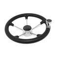 thumbnail image 4 of Volante acero inoxidable 13 pulgadas antideslizante, accesorios para barcos, volante marino para pontones, yates y embarcaciones 35 cm con asa, 4 of 8